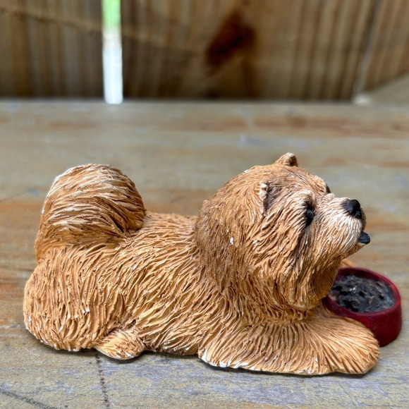 Vintage 90s Sandicast Red Chow Handcast Hand Painted Figurine Signed S Brue - Picture 5 of 7